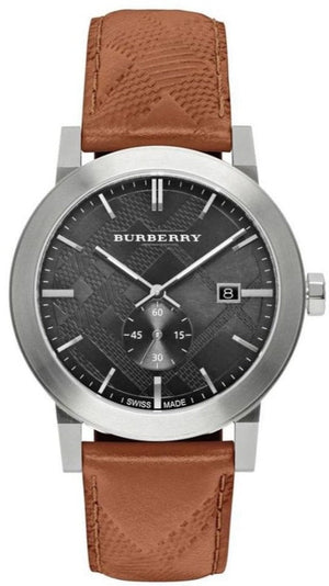 Burberry The City Black Dial Brown Leather Strap Watch for Men - BU9905 Authentic Buy Shop Now
