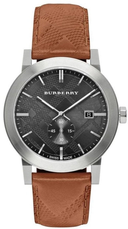 Burberry The City Black Dial Brown Leather Strap Watch for Men - BU9905 Authentic Buy Shop Now