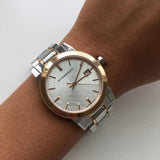 Burberry The City White Dial Two Tone Steel Strap Watch for Women - BU9115 Authentic Buy Shop Now