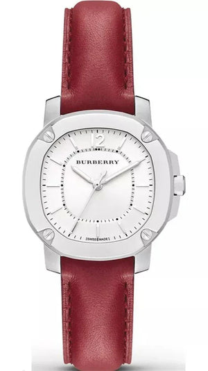 Burberry Brit The Britain White Dial Red Leather Strap Watch for Women - BBY1705 Authentic Buy Shop Now