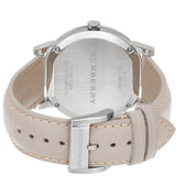 Burberry The City Silver Dial Beige Leather Strap Unisex Watch - BU9010 Authentic Buy Shop Now