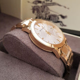 Burberry The City Silver Dial Gold Steel Strap Unisex Watch - BU9003 Authentic Buy Shop Now