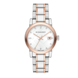 Burberry The City Diamonds White Dial Two Tone Steel Strap Watch for Women - BU9127 Authentic Buy Shop Now