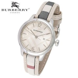 Burberry The City Silver Dial Brown Leather Strap Watch for Women - BU9136 Authentic Buy Shop Now