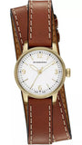 Burberry Utilitarian White Dial Brown Leather Strap Watch for Women - BU7850 Authentic Buy Shop Now