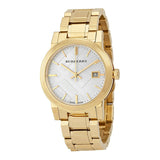 Burberry The City White Dial Gold Steel Strap Watch for Women - BU9103 Authentic Buy Shop Now