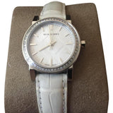 Burberry The City White Diamonds Dial White Leather Strap Watch for Women - BU9221 Authentic Buy Shop Now