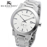 Burberry The City Silver Dial Silver Steel Strap Watch for Men - BU9900 Authentic Buy Shop Now