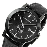 Burberry The City Black Dial Black Leather Strap Watch for Men - BU9906 Authentic Buy Shop Now
