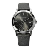 Burberry Heritage Grey Dial Black Leather Strap Watch for Men - BU9024 Authentic Buy Shop Now