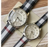 Burberry The Classic Horseferry Silver Dial Black Leather Strap Watch for Men - BU10002 Authentic Buy Shop Now