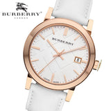 Burberry The City White Dial White Leather Strap Watch for Women - BU9012 Authentic Buy Shop Now