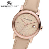 Burberry The City Beige Dial Brown Leather Strap Watch for Women - BU9014 Authentic Buy Shop Now
