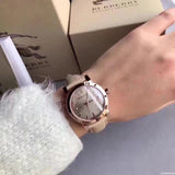 Burberry The City Beige Dial Brown Leather Strap Watch for Women - BU9014 Authentic Buy Shop Now