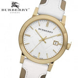 Burberry The City White Dial White Leather Strap Watch for Women - BU9110 Authentic Buy Shop Now