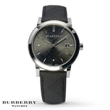 Burberry The City Grey Dial Black Leather Strap Watch for Men - BU9030 Authentic Buy Shop Now