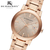 Burberry The City Rose Gold Dial Rose Gold Steel Strap Watch for Women - BU9034 Authentic Buy Shop Now