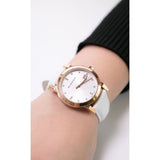 Burberry The City Diamonds White Dial White Leather Strap Watch for Women - BU9130 Authentic Buy Shop Now