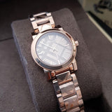 Burberry The City Rose Gold Dial Rose Gold Steel Strap Watch for Women - BU9235 Authentic Buy Shop Now