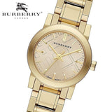 Burberry The City Gold Dial Gold Steel Strap Watch for Women - BU9227 Authentic Buy Shop Now