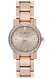 Burberry The City Diamonds Rose Dial Rose Gold Steel Strap Watch for Women - BU9225 Authentic Buy Shop Now