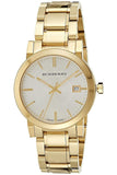 Burberry The City Silver Dial Gold Steel Strap Unisex Watch - BU9003 Authentic Buy Shop Now