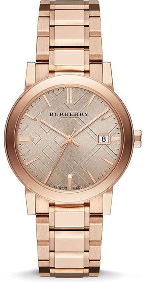 Burberry The Classic Rose Gold Dial Rose Gold Steel Strap Watch for Men - BU10013 Authentic Buy Shop Now
