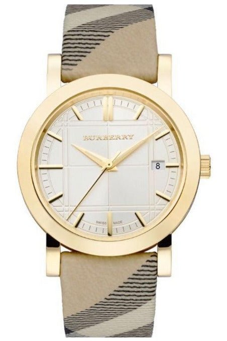 Burberry Heritage Silver Dial Leather Strap Watch for Women - BU1398 Authentic Buy Shop Now