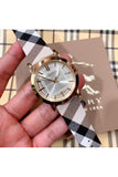 Burberry Heritage Silver Dial Leather Strap Watch for Women - BU1398 Authentic Buy Shop Now