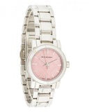 Burberry The City Diamonds Pink Dial Silver Steel Strap Watch for Women - BU9231 Authentic Buy Shop Now