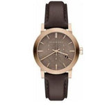 Burberry The City Grey Dial Brown Leather Strap Unisex Watch - BU9755 Authentic Buy Shop Now