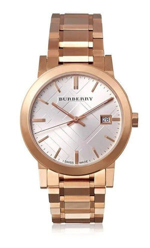 Burberry The City White Dial Rose Gold Steel Strap Watch for Women - BU9004 Authentic Buy Shop Now