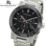 Burberry The City Black Dial Silver Steel Strap Watch for Men - BU9380 Authentic Buy Shop Now