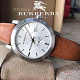 Burberry The City Silver Dial Brown Leather Strap Watch for Men - BU9904 Authentic Buy Shop Now
