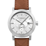 Burberry The City Silver Dial Brown Leather Strap Watch for Men - BU9904 Authentic Buy Shop Now