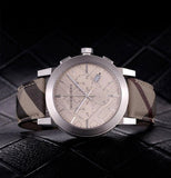 Burberry The City Smoked Brown Dial Brown Leather Strap Watch for Men - BU9361 Authentic Buy Shop Now