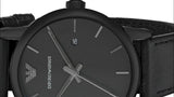 Emporio Armani Classic Black Dial Black Leather Strap Watch For Men - AR1732 Authentic Buy Shop Now