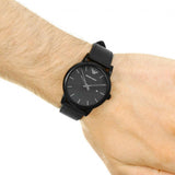 Emporio Armani Classic Black Dial Black Leather Strap Watch For Men - AR1732 Authentic Buy Shop Now