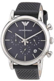 Emporio Armani Luigi Chronograph Quartz Grey Dial Grey Leather Strap Watch For Men - AR1735 Authentic Buy Shop Now