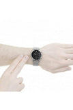 Emporio Armani Luigi Chronograph Black Dial Silver Mesh Bracelet Watch For Men - AR1811 Authentic Buy Shop Now