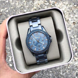 Fossil Riley Quartz Blue Dial Blue Steel Strap Watch for Women - ES4294 Authentic Buy Shop Now