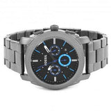 Fossil Machine Chronograph Brown Dial Grey Steel Strap Watch for Men - FS4931 Authentic Buy Shop Now