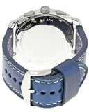 Fossil Machine Chronograph Blue Dial Blue Leather Strap Watch for Men - FS5262 Authentic Buy Shop Now