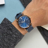 Fossil The Commuter Blue Dial Blue Leather Strap Watch for Men - FS5274 Authentic Buy Shop Now