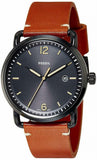 Fossil Commuter Three Hand Date Black Dial Brown Leather Strap Watch for Men - FS5276 Authentic Buy Shop Now