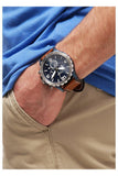 Fossil Nate Chronograph Navy Blue Dial Brown Leather Strap Watch for Men - JR1504 Authentic Buy Shop Now