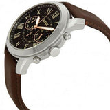 Fossil Grant Chronograph Black Dial Brown Leather Strap Watch for Men - FS4813 Authentic Buy Shop Now