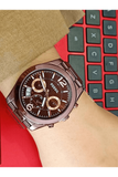 Fossil Perfect Boyfriend Multifunction Maroon Dial Maroon Steel Strap Watch for Women - ES4110 Authentic Buy Shop Now