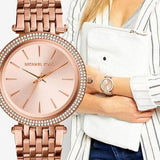 Michael Kors Darci Rose Gold Dial with Diamonds Rose Gold Stainless Steel Strap Watch for Women - MK3192 Authentic Buy Shop Now