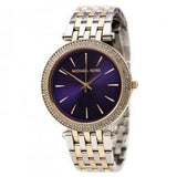 Michael Kors Darci Purple Dial Two Tone Steel Strap Watch for Women - MK3353 Authentic Buy Shop Now